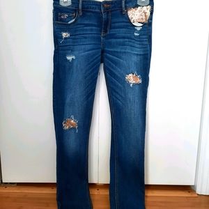 Hollister jeans with sequin patches